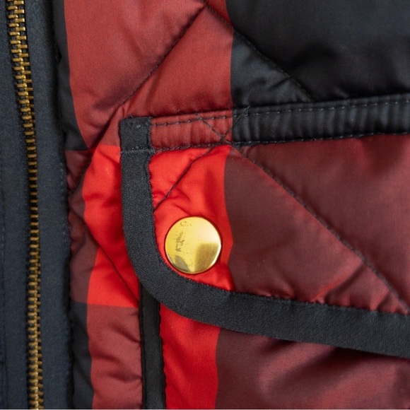 J. Crew Buffalo Plaid Down Excursion Vest - Picture 13 of 13